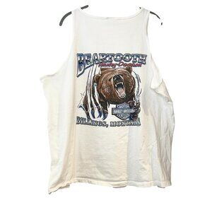 Vtg Y2K Harley Davidson Muscle Tank Top‎ Beartooth Billings Montana USA Bear 2XL